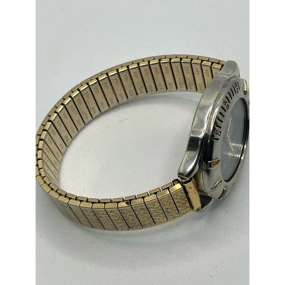Tommy Hilfiger Mood Watch Vintage Mens,Water Resis, Gold Silver Tone NEW Battery - Picture 9 of 10